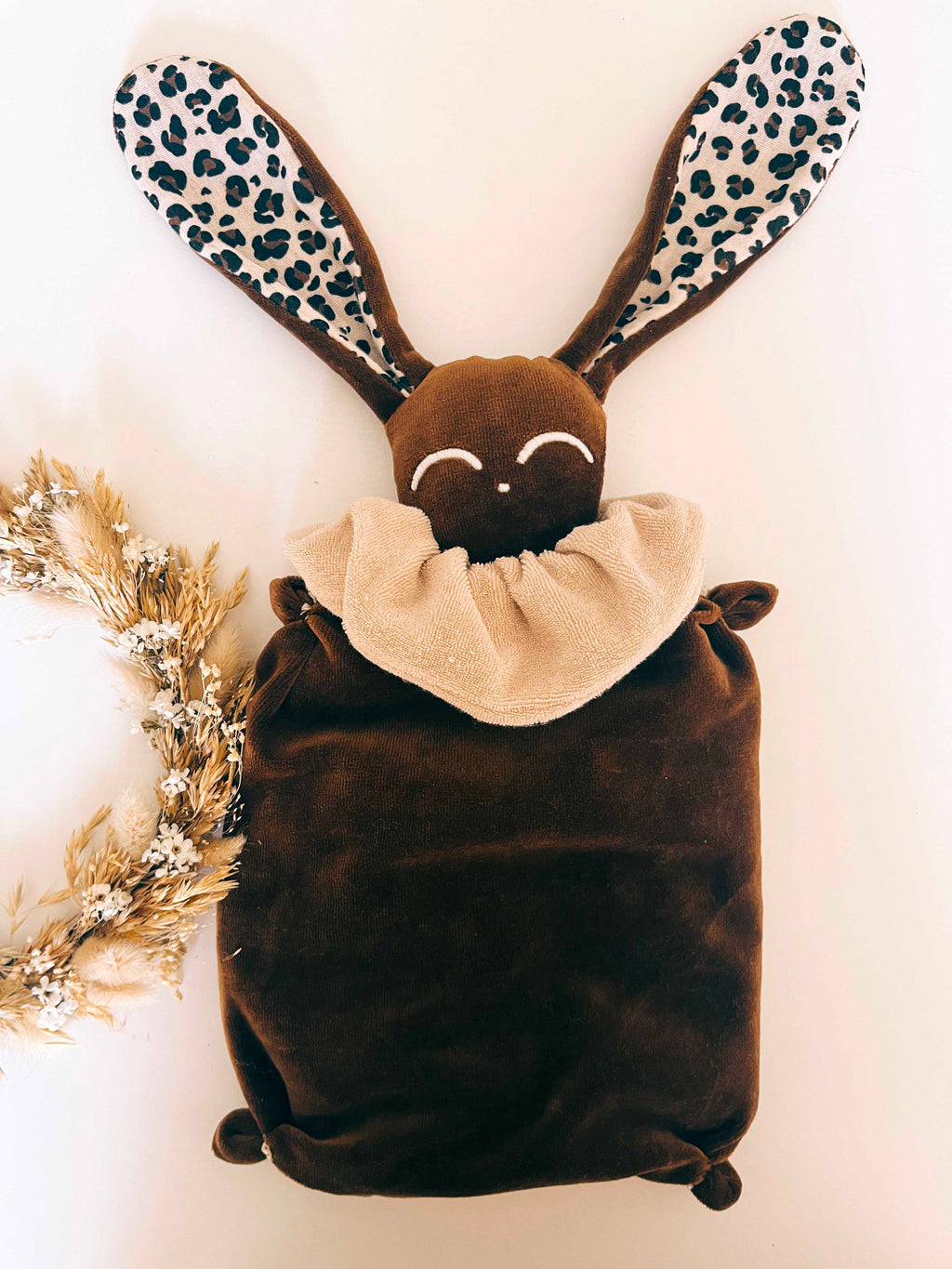 Bouillotte noyaux de cerise velours - Mia