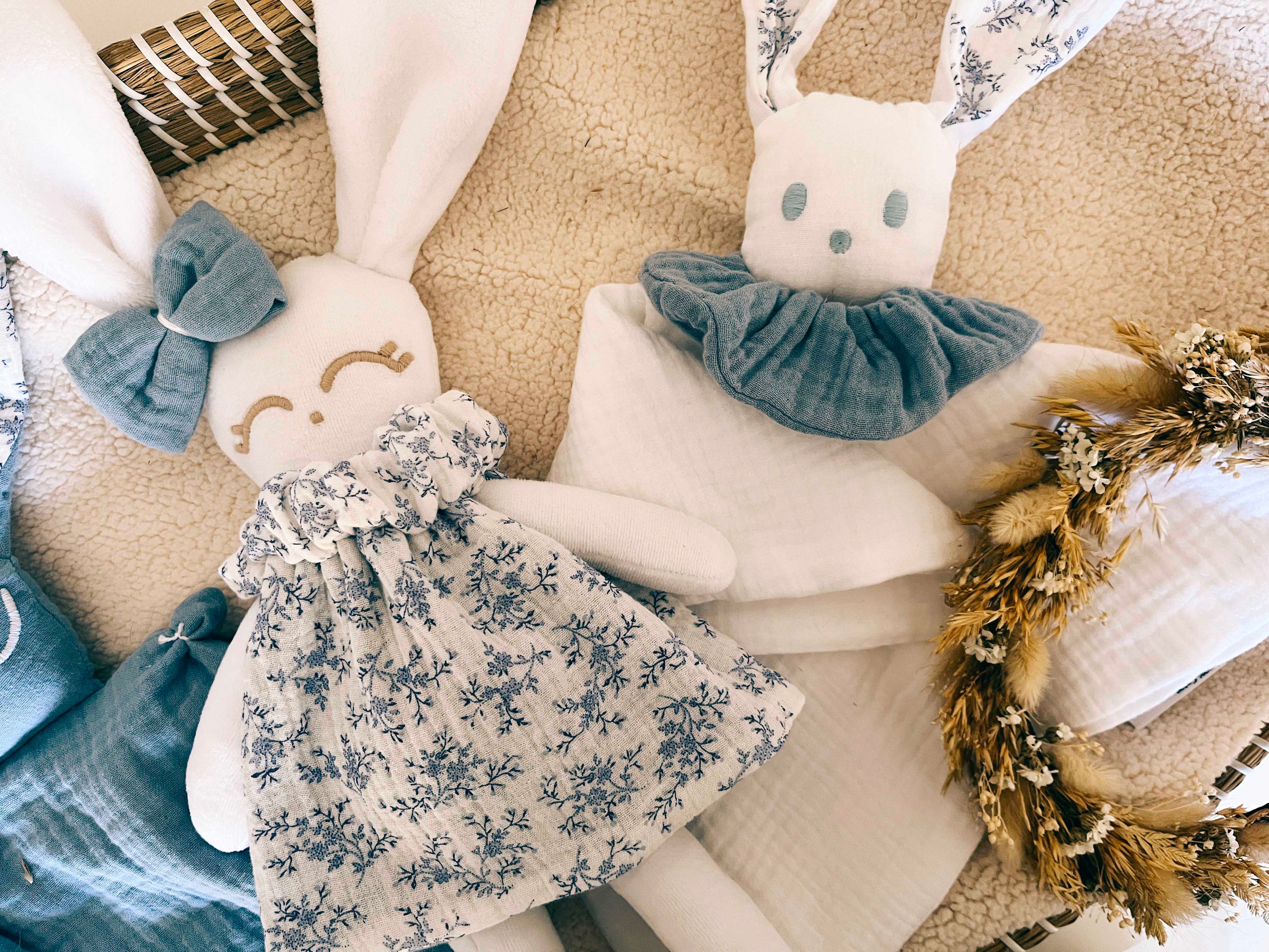 Doudou lange Câlin - Margot Bleu