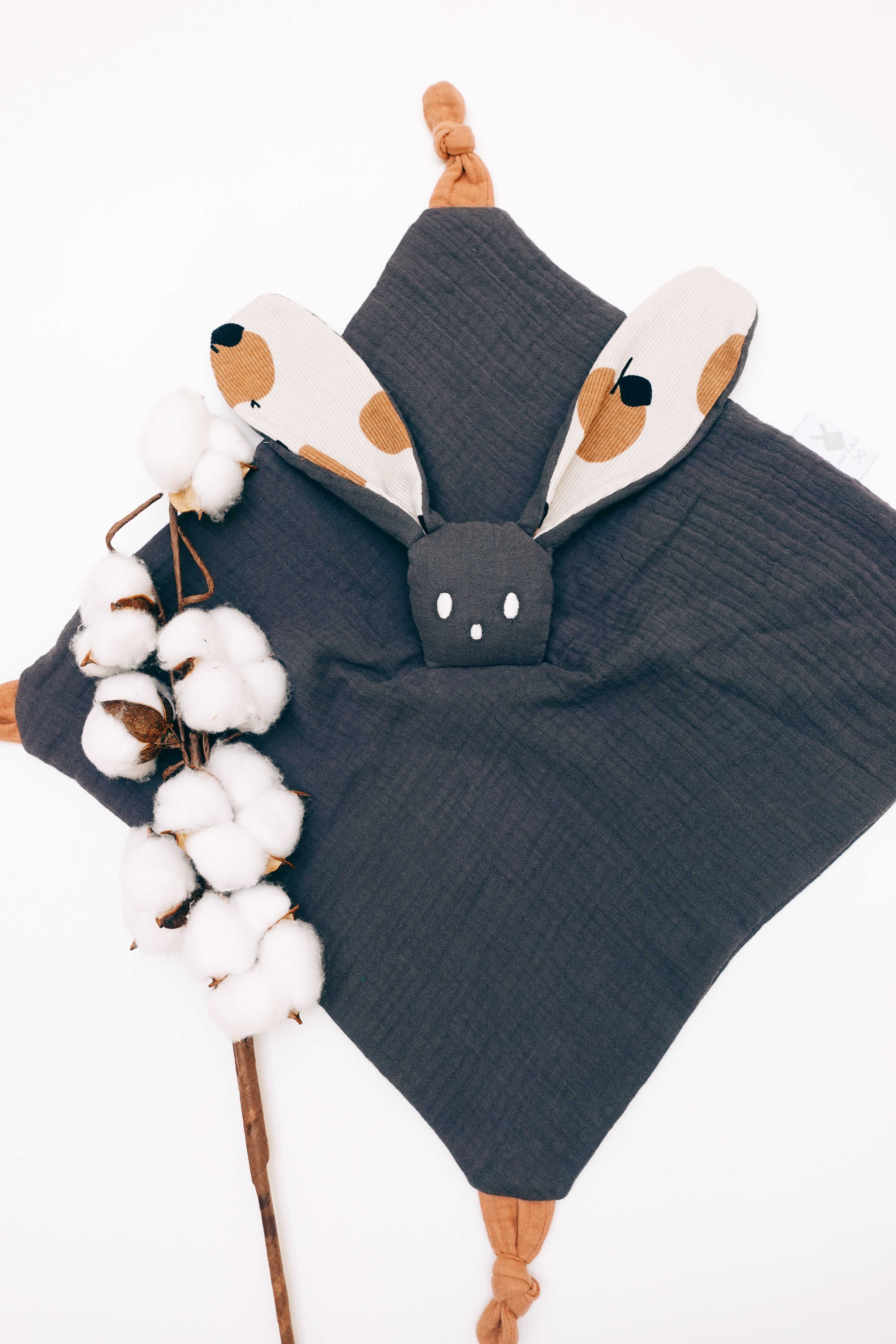 Doudou Lange Câlin avec noeuds - Apple
