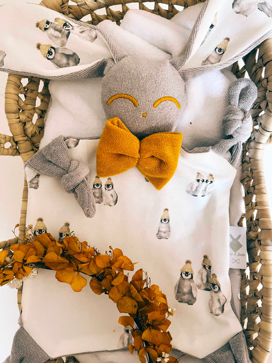 PROTOTYPE - Doudou Eponge Chouchou – Pingouins Jaune