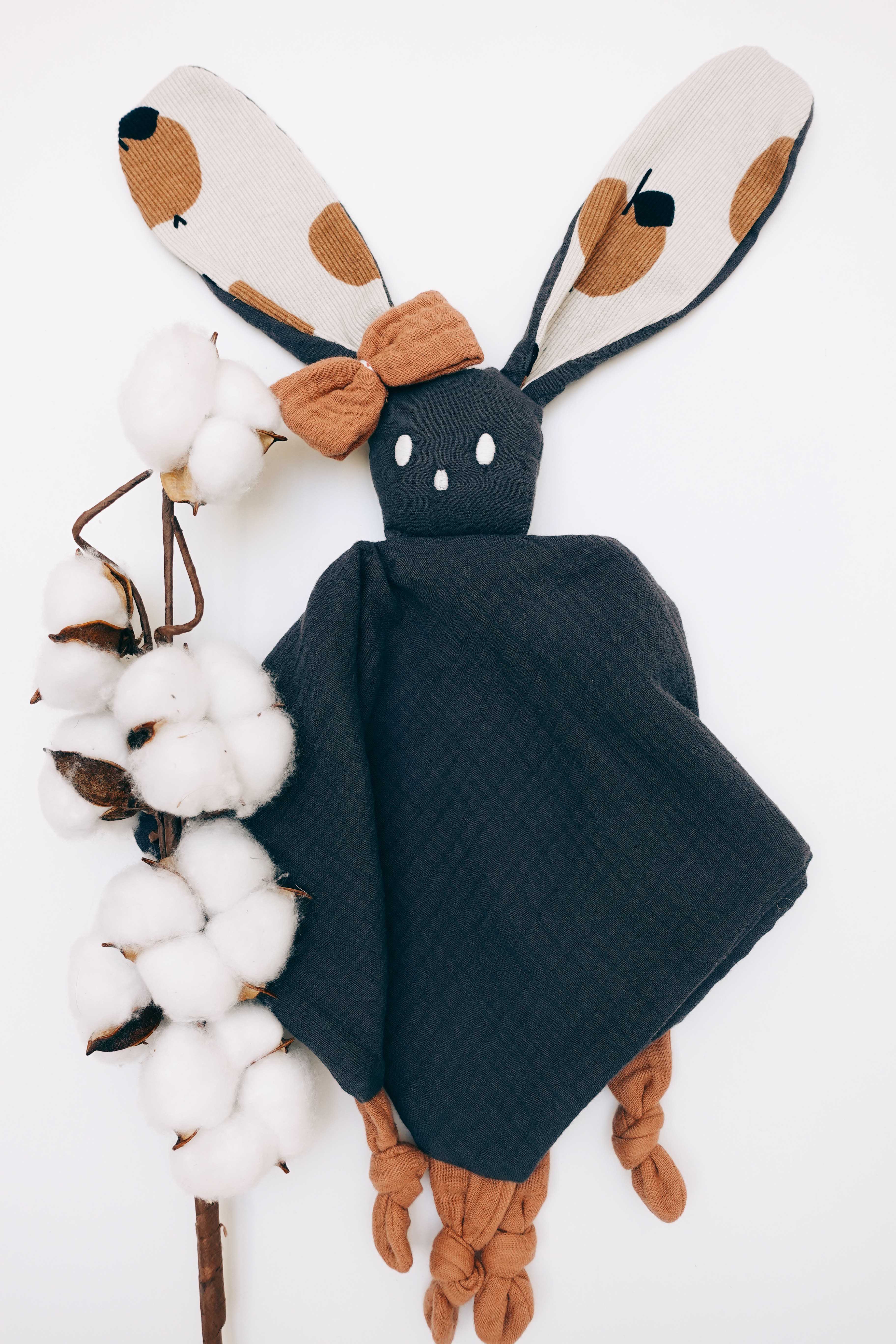 Doudou Lange Câlin avec noeuds - Apple