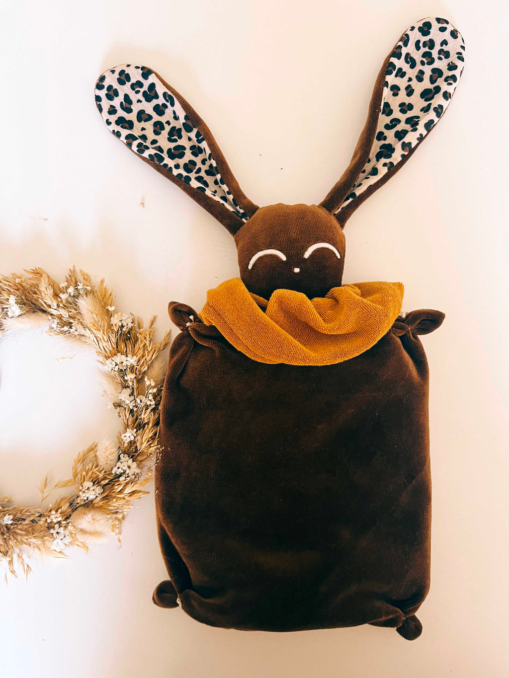 Bouillotte noyaux de cerise velours - Mia